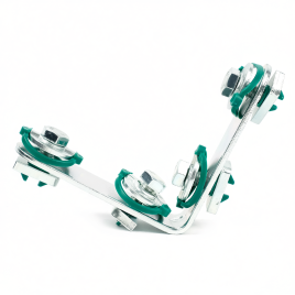 Уголок 90°, 4 отверстия, 4 монтажные гайки Zeissler 