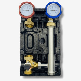 Насосная группа быстрого монтажа с трёхходовым смесительным клапаном (подача слева) ZEISSLER  без насоса