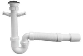 Сифон трубный P/S-образный (1 1/2'х40мм) c выпуском, 2-мя адаптерами McAlpine MRSK10