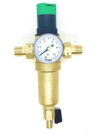Фильтр промывной с редуктором и манометром TIM (гор.вода) 3/4"