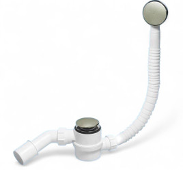 Сифон для ванны автомат сатиновый/никель 1 1/2-40/50 McAlpine MRB11-SN